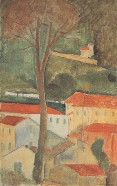 Amedeo Modigliani Paysage a Cag (mk38) Norge oil painting art